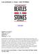 Last ned Beatles vs. Stones - John McMillian. Last ned. Last ned e-bok ny norsk Beatles vs. Stones Gratis boken Pdf, ibook, Kindle, Txt, Doc, Mobi