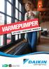 VARMEPUMPER LUFT/VANN - VÆSKE/VANN - MONOBLOC