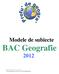 Modele de subiecte BAC Geografie