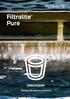 Filtralite Pure. Filtralite Pure DRIKKEVANN. Filtering the water for tomorrow