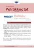 Politikknotat EUROPEISK. - EUROPEISKPOLITIKKNOTAT - Side 1 NORSK BOKMÅL