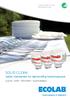 SOLID CLEAN. Setter standarden for bærekraftig maskinoppvask CLEAN - SAFE EFFICIENT - SUSTAINABLE