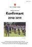 Velkommen som Konfirmant 2018/ 2019