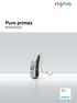 Pure primax. Bruksanvisning. Hearing Systems