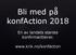 Bli med på konfaction 2018