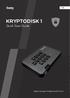 KRYPTODISK 1. Quick Start Guide. English, Norwegian, Swedish, Danish, Finnish