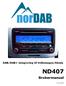DAB/DAB+ integrering til Volkswagen/Skoda ND407. Brukermanual ( )