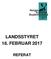 LANDSSTYRET 18. FEBRUAR 2017 REFERAT