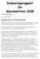 Evalueringsrapport for Marsimartnan 2008