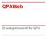 QPAWeb. Et webgrensesnitt for QPA
