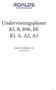 Undervisningsplaner KL B, B96, BE KL A, A2, A1