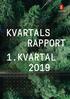 KVARTALS RAPPORT 1.KVARTAL 2019