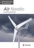 Monteringsanvisning. Brukerveiledning. Air Nordic. vindturbiner